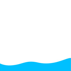 Fototapeta premium Light Blue Wave Border