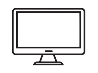 Sophisticated LED monitor vector icon with professional modern look