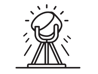 Clean Vector Illustration of Modern Outdoor Floodlight Icon