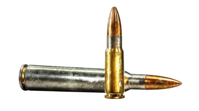 Ammunition cartridges ready for action, providing security and safety in a dangerous world, embodying protection and defense strategies