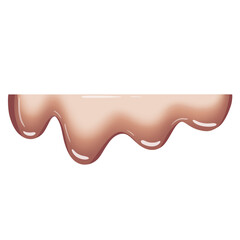 melted chocolate dripping - illustration glossy dripping liquid - decor	
