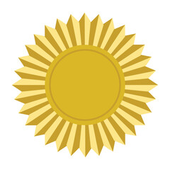 Round medal design with floral border