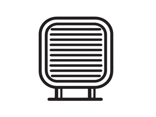 Stock Illustration of Portable Heater in Stylish Clean Vector