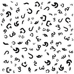 Arabic calligraphy Background Pattern Design black