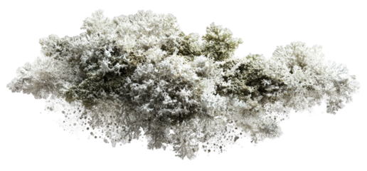 Rough, textured mineral cluster in light and dark gray tones
