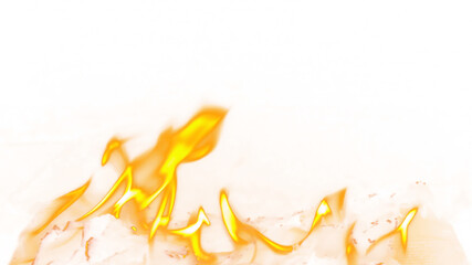 Abstract digital fire with fluid-like glowing flames and a soft radiant base, a creative transparent background overlay for web and graphic design.

