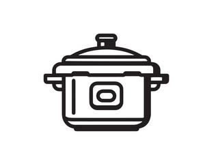 Clean Vector Electric Pressure Cooker Illustration Artwork