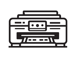 Elegant Inkjet Printer Icon Clean Vector Style