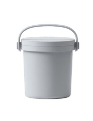 Light gray plastic bucket with handle