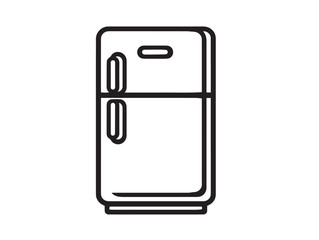 Attractive Refrigerator Appliance Clean Vector Minimalist Illustration