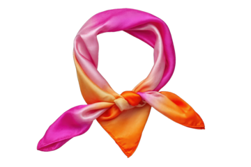 Vibrant tie-dye silk scarf
