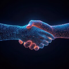 3d rendered illustration of a human body and a male hand in blue showing medical anatomy with x-ray bones and joints for science healthcare and injury diagnosis