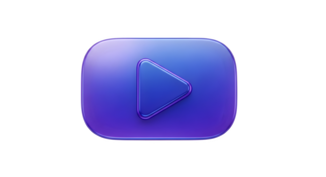 A glossy blue play button isolated on black space    .ai generative, transparent background, white background. isolated on white background, png, jpeg, jpg.