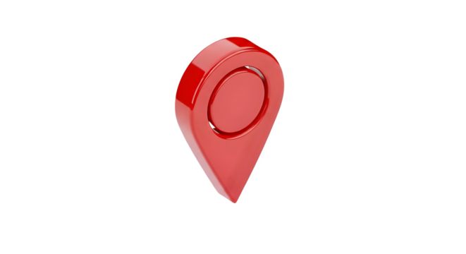 A glossy red location pin on a black background    .ai generative, transparent background, white background. isolated on white background, png, jpeg, jpg. - Powered by Adobe