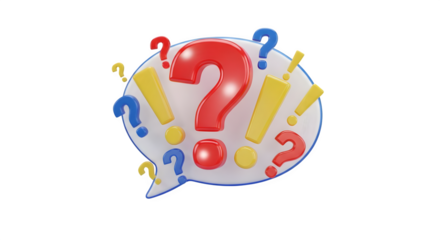 A speech bubble with question and exclamation marks    .ai generative, transparent background, white background. isolated on white background, png, jpeg, jpg.