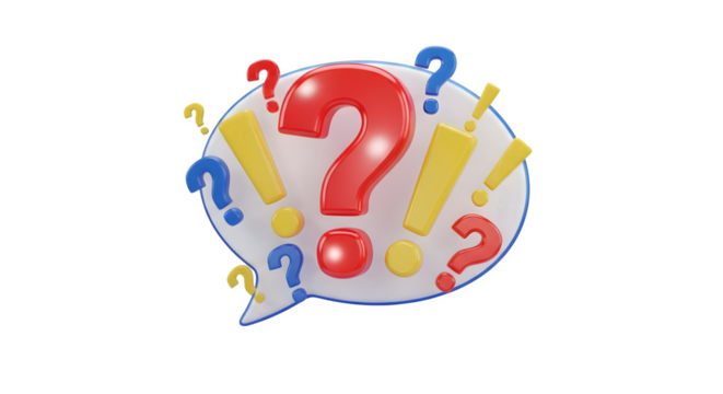 A speech bubble with question and exclamation marks    .ai generative, transparent background, white background. isolated on white background, png, jpeg, jpg.