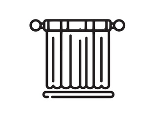 Minimalist Smart Curtain Motor Icon Vector Illustration