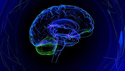 Human Brain 3D Model Render