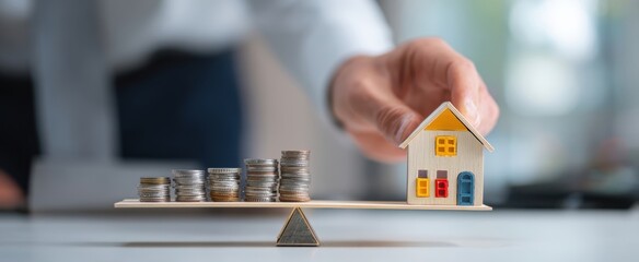 The balance between housing investment and financial growth represented visually.