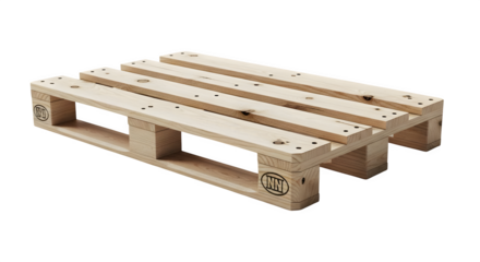 A wooden euro pallet isolated on black surface    .ai generative, transparent background, white background. isolated on white background, png, jpeg, jpg.
