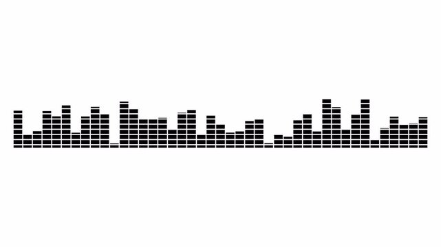 audio waveform spectrum background animation. Line audio wave visualization voice record, Animated line digital minimalist sound wave , Audio equalizer. Animated sound wave spectrum with alpha channel