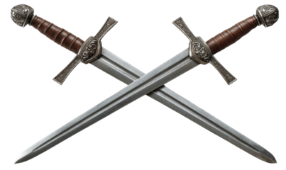 Two crossed medieval swords