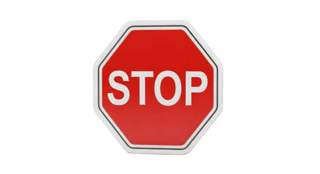 A red and white stop sign on a black background    .ai generative, transparent background, white background. isolated on white background, png, jpeg, jpg.