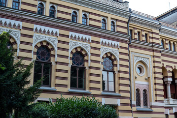 Obraz premium Georgian National Opera and Ballet Theater of Tbilisi Neo-Moorish style buildin on Rustaveli Avenue in Tbilisi, Georgia