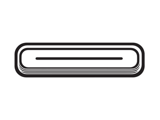 Minimalist soundbar icon with sleek modern vector artwork