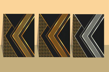 Luxury Black and Gold Geometric Abstract Background with Metallic Texture, Abstract dark background with gold diagonal lines and subtle texture