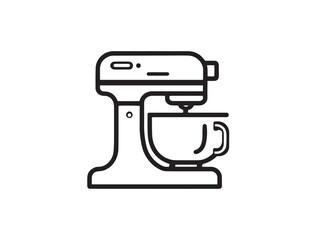 Elegant Stand Mixer Illustration in Clean Vector Design