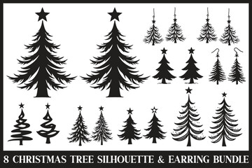 Fototapeta premium Holiday Tree Silhouette