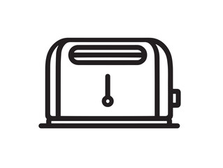 Toaster Icon Designed in Clean and Contemporary Vector Line Art