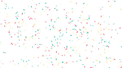Vibrant Multi-Colored Sprinkles and Confetti isolated on transparent, png background for Festive Celebrations and Sweet Dessert Themes