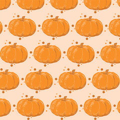 halloween pumpkin seamless pattern