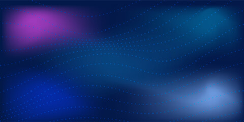 Modern light point Hi-tech digital technology concept. High tech computer illustration with purple and dark blue gradient background