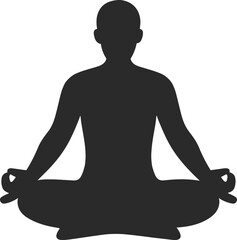 silhouette of yoga