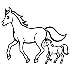 Obraz premium horse silhouette vector