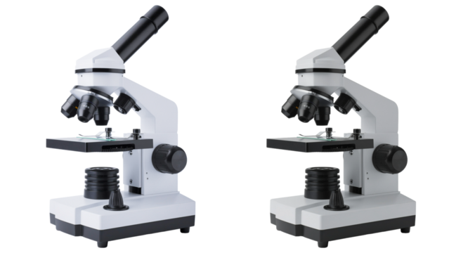 Microscope Biology School Laboratory Equipment. Science Education Symbol. 3d render isolated on transparent background.
 - Powered by Adobe