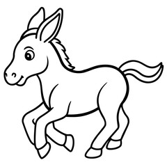 Fototapeta premium vector illustration of a donkey