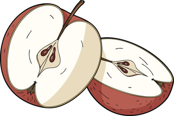 Realistic Apple Art Design. Fresh Apple Illustration. Juicy Apple Artwork. Organic Apple Art Collection. Red Apple Art Set. Creative Apple Artwork