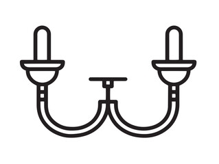 Minimalist Wall Sconce Vector Clean Home Decor Illustration