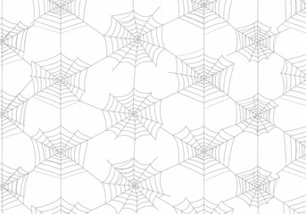 Seamless Halloween Spider Web Pattern for Backgrounds, Scrapbooking, and Crafts, A Delicate Texture of Interconnected Spiderwebs Perfect for Festive Invitations