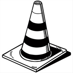 traffic cone vector illustration