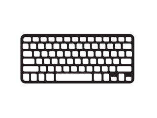 Elegant Wireless Keyboard Icon with Modern Minimal Line Vector Style