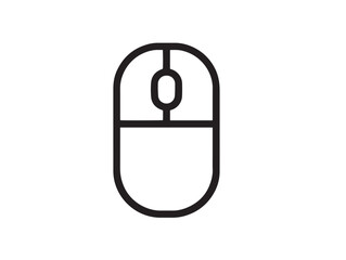 Modern Wireless Mouse Icon with Sleek Minimal Line Vector Style