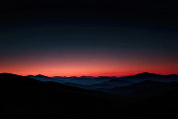 Obraz premium Vibrant sunset over mountain landscape at twilight