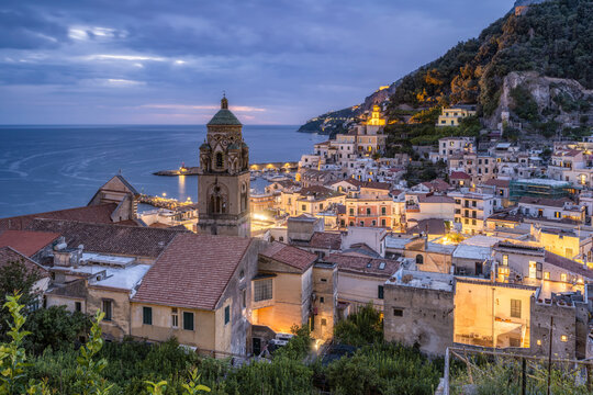 Amalfi at night, Amalfi Coast, Italy