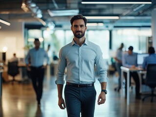 Young man working out in gym