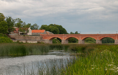 Latvia, Kuldiga is a small town in the east of Latvia. It is famous for its waterfalls (of the Venta River), which are the widest on the European continent and attract many visitors. 